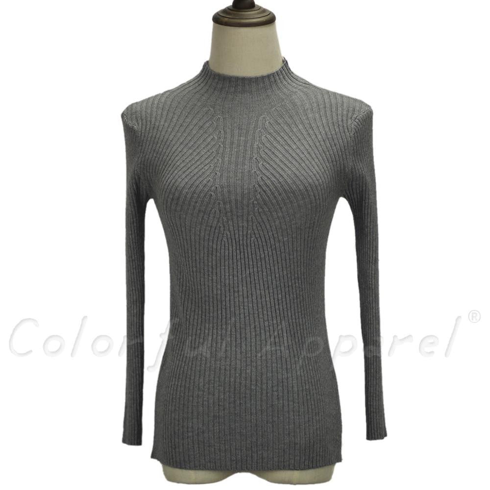 fashion women turtleneck knitted sweater female knitted slim pullover ladies all-match basic thin long sleeve shirt clothing