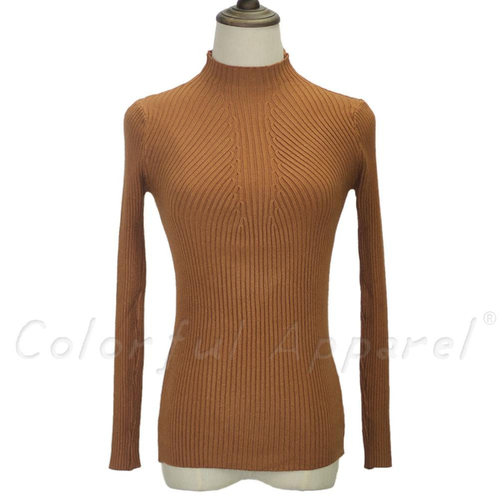 fashion women turtleneck knitted sweater female knitted slim pullover ladies all-match basic thin long sleeve shirt clothing