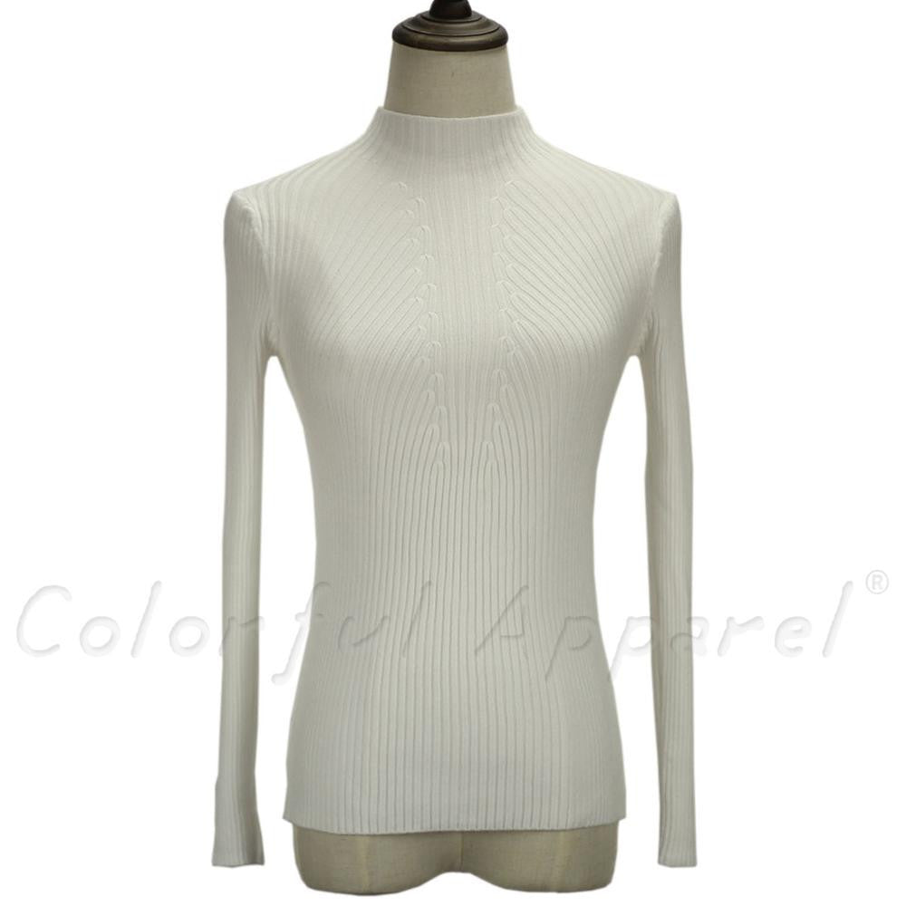 fashion women turtleneck knitted sweater female knitted slim pullover ladies all-match basic thin long sleeve shirt clothing