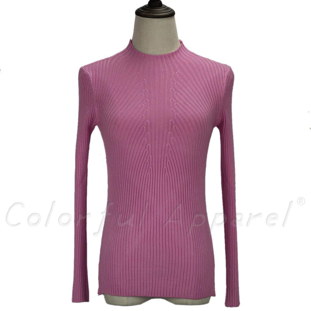 fashion women turtleneck knitted sweater female knitted slim pullover ladies all-match basic thin long sleeve shirt clothing