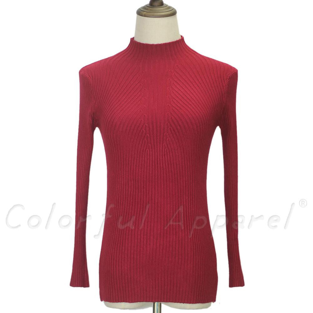 fashion women turtleneck knitted sweater female knitted slim pullover ladies all-match basic thin long sleeve shirt clothing