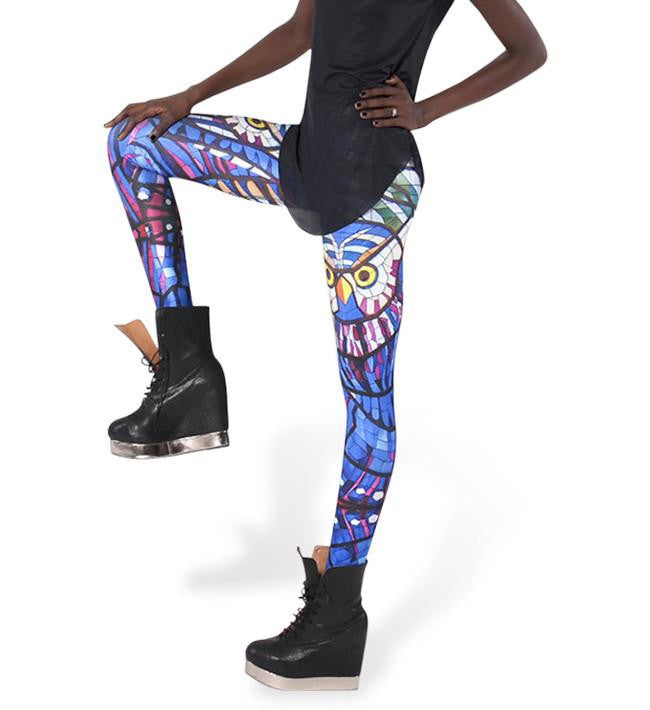 Women vintage Egypt Pharaoh King Tut Cheshire Cat Mechanical Bones White Black Aurora Skye Orange Leggings