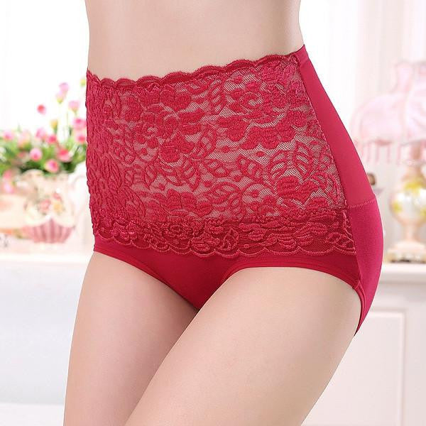 Lace Underwear High Waist Women Briefs Lady's Panties Model Breathable