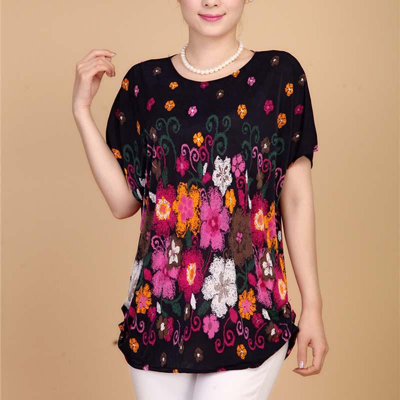 women casual blouses plus size short sleeve floral women blouses shirts