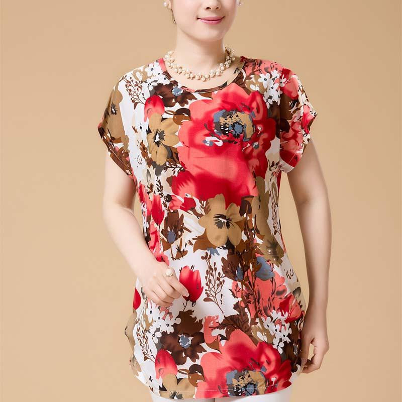 women casual blouses plus size short sleeve floral women blouses shirts
