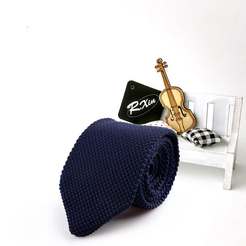 Fashion Male Brand Slim Knitted Ties Neck Ties Cravate Narrow Skinny Neckties For Men Striped Ties