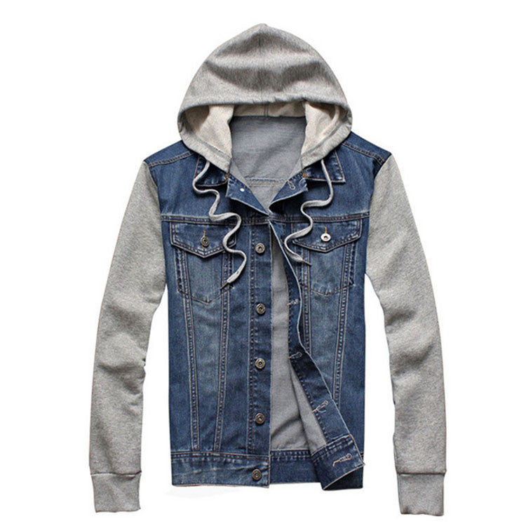 Online discount shop Australia - Denim Jacket men hooded sportswear Outdoors Casual fashion Jeans Jackets Hoodies Cowboy Mens Jacket and Coat Plus Size 4XL 5XL
