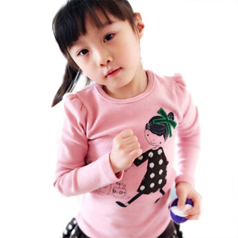 Online discount shop Australia - Kid Baby Clothes Girl Cotton Long SLeeve T-Shirt Pullover Tops 2-7Y