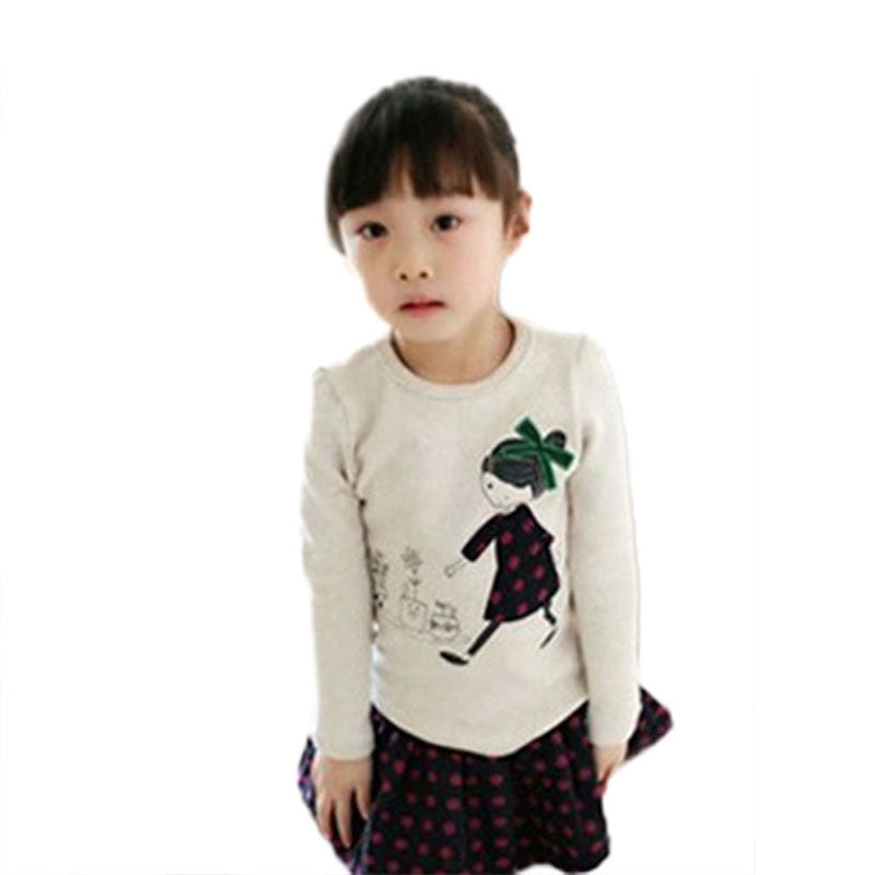 Online discount shop Australia - Kid Baby Clothes Girl Cotton Long SLeeve T-Shirt Pullover Tops 2-7Y