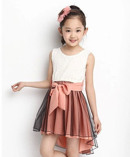 Online discount shop Australia - Girl Dress New Fashion Patchwork Mermaid Sleeveless Lace Kids Dresses For 4-15Y Children Girls Clothes