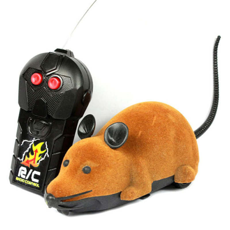 Scary Cute RC Remote Controller Simulation Plush Mouse Mice Kid Toy Gifts