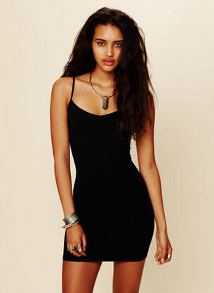 Online discount shop Australia - 9 Colors XS-XXL 6 Size Solid Sleeveless Dress for Women Summer Women's Modal Slim Casual Dresses Black / White / Wine Red