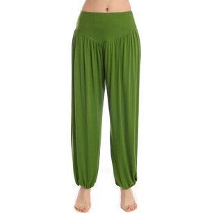 Online discount shop Australia - Cotton High Waist Stretch Women Harem Pants S port Pants Flare Pant Dance Club Boho Wide Leg Loose Long Trousers Bloomers Pants