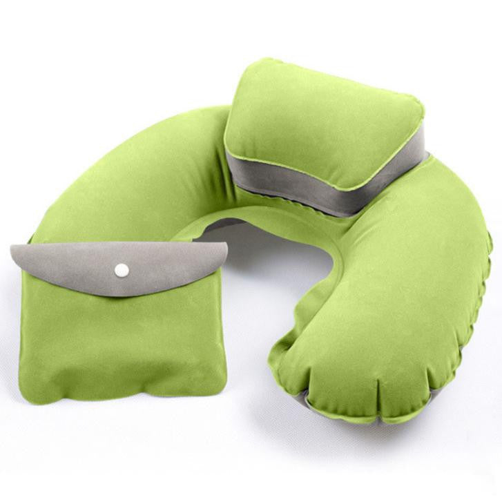 Portable Folding Inflatable Neck Air Cushion U Shape Neck Travel Pillow Comfortable Business Trip Pillow Outdoor Office