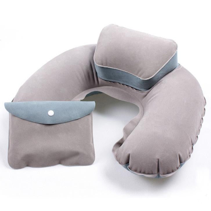 Portable Folding Inflatable Neck Air Cushion U Shape Neck Travel Pillow Comfortable Business Trip Pillow Outdoor Office