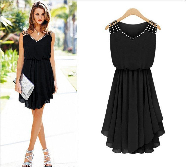 Summer Dress Plus Size Black Elegant Party Dresses Chiffon Bodycon Beach Dress Sundress Celebrity