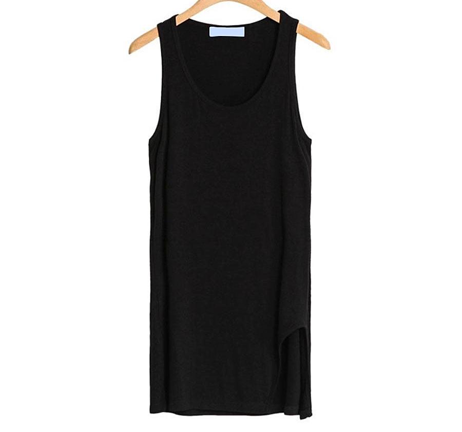Online discount shop Australia - New Arrival Style Women Modal Casual Long Tanks Tops Sleeveless Solid Vest Beautiful Slim Tops with White and Black