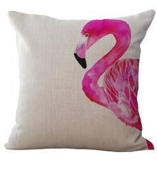 Online discount shop Australia - 100% New Cotton Linen Foreign Trade Trend Flamingo Furnishing Cushion Pillow on sofa for home decoration