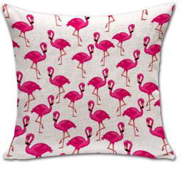 Online discount shop Australia - 100% New Cotton Linen Foreign Trade Trend Flamingo Furnishing Cushion Pillow on sofa for home decoration