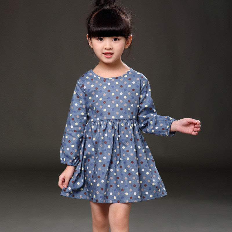 Online discount shop Australia - Long Sleeve Girl Dress New Casual Style Baby Girl Dresses Girls Clothes Dress for Kids Clothes 8 Colors