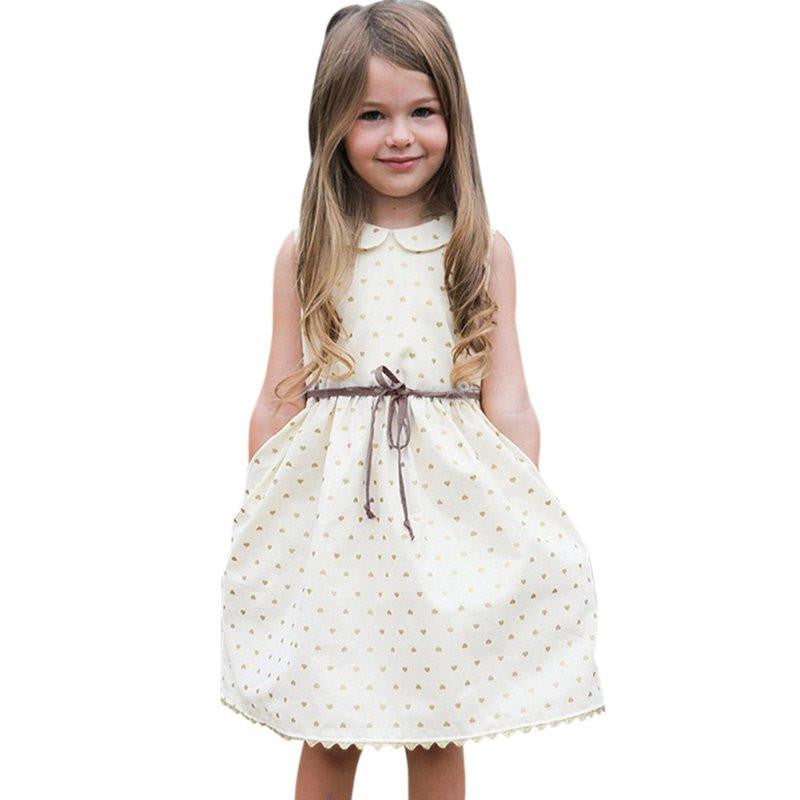 Toddler Kids Baby Girls Dress Sleeveless Cute Princess Party Pageant Dresses