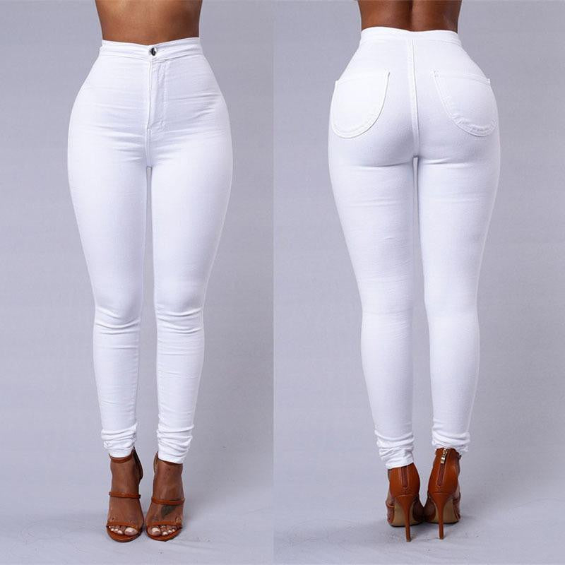 Slim professional women western-style trousers white black pants mid waist plus size formal Female Pencil Pants