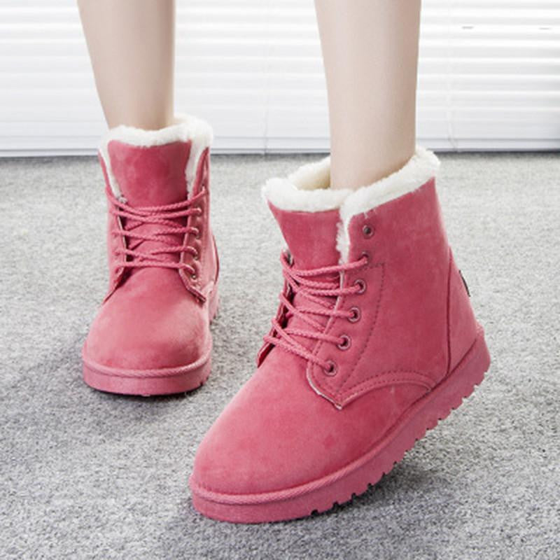 Women Boots Botas Warm Snow Boots Fashion Platform Ankle Boots 7 Color