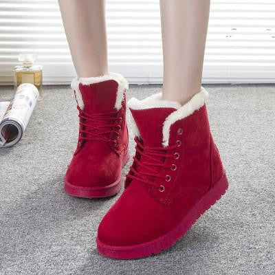 Women Boots Botas Warm Snow Boots Fashion Platform Ankle Boots 7 Color