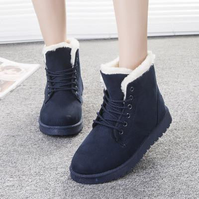 Women Boots Botas Warm Snow Boots Fashion Platform Ankle Boots 7 Color