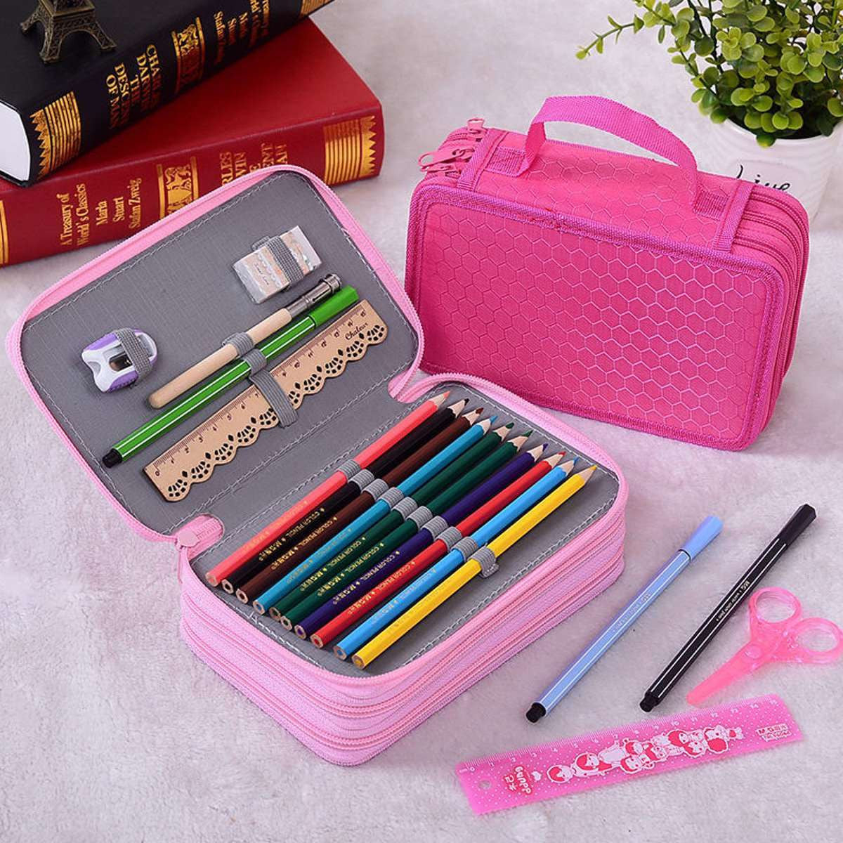 Pouch Professional Painting Pen Box Multifunction Pencil Case Travel Cosmetic Brush Makeup Storage Bags