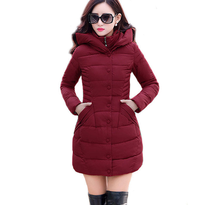 Coat Women Long Style Jacket Fashion Casual Coat Warm Parka Down & Parkas Plus Size