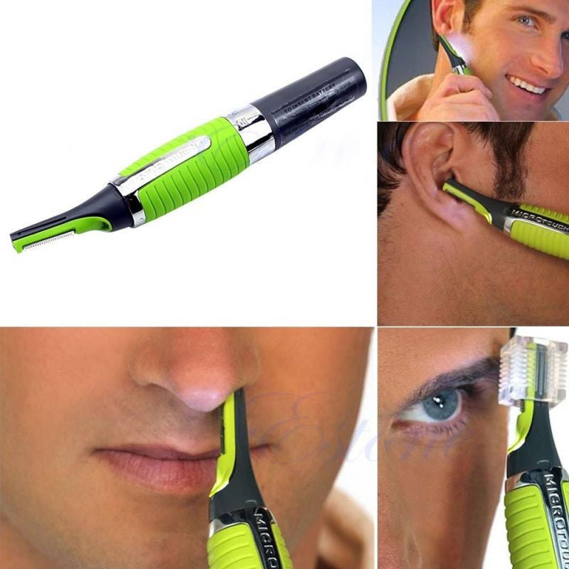 Online discount shop Australia - Ear Eyebrow Nose Hair Sideburns Trimmer Electric Shaver Removal Clipper Safety Personal Face Care with LED Light AY036-SZ+