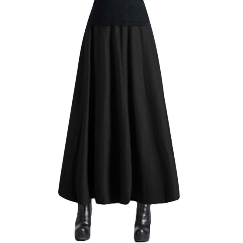 Online discount shop Australia - elegant Skirt  High Waist Women Long Warm Woman Skirt Woolen plus sizeXXL