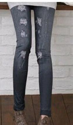 seamless printing stretch imitation jeans leggings 14 colors Denim Legging