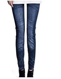 seamless printing stretch imitation jeans leggings 14 colors Denim Legging