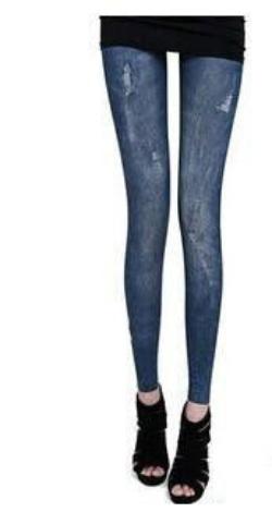 seamless printing stretch imitation jeans leggings 14 colors Denim Legging