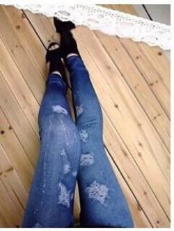 seamless printing stretch imitation jeans leggings 14 colors Denim Legging