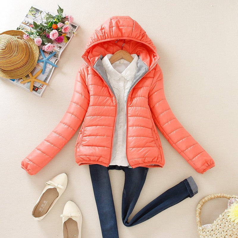 Online discount shop Australia - 8-color Cotton Women Jacket Fashion Parka Women Coat Ladies Slim Short KJG-1105