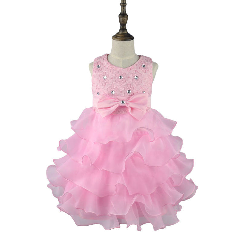 Online discount shop Australia - Girl Dress Princess Christmas Lace Kids Christening Events Party Wear Dresses For Girls Children Baby Red Clothes