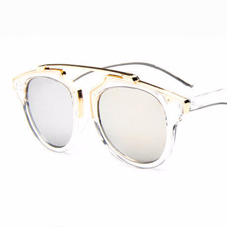 Oculos De Sol feminino The Sunglasses Women Retro Reflective Sunglasses Color Film