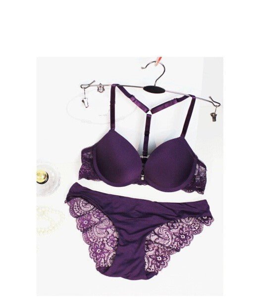 Online discount shop Australia - Intimates bra set Women Cotton Lace Sexy Lingerie Bra set Push up Underwear Set free shipping