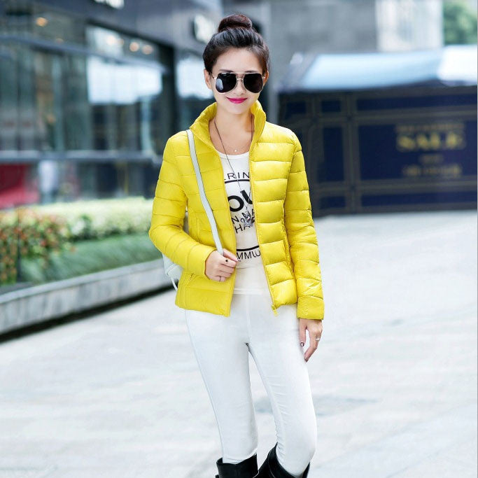 Online discount shop Australia - Jacket Women Basic Coat Female Cotton Stand Casual Slim Short Padded Jacket Z15