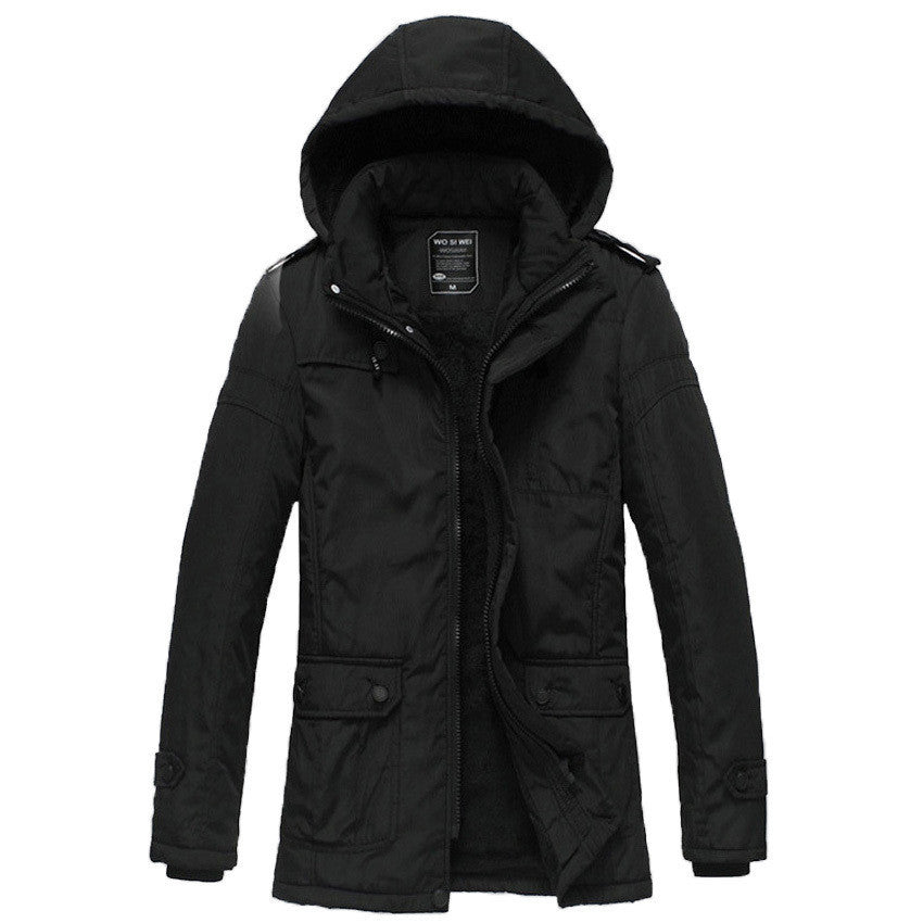 Online discount shop Australia - Men's new jacket male casual fashion cotton down jacket hooded wadded coat Size M-XXXL 109