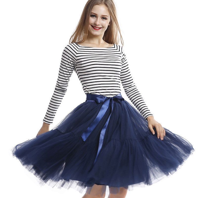 Online discount shop Australia - Custom made 5 Layers Midi Tulle Skirts Womens Petticoat Belt Tutu Skirt Chic hippie Ball Gown