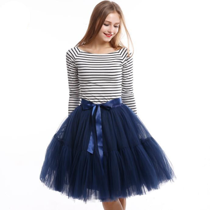 Online discount shop Australia - Custom made 5 Layers Midi Tulle Skirts Womens Petticoat Belt Tutu Skirt Chic hippie Ball Gown