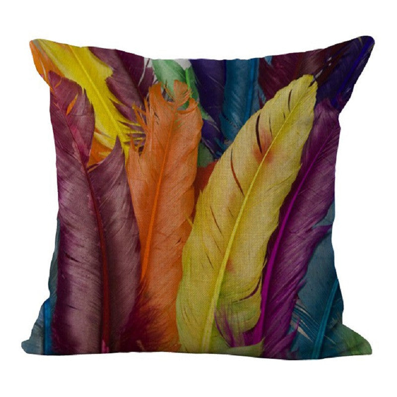 Online discount shop Australia - Colorful 3D Geometric Pattern Throw Pillow Case Cushion Cover 45x45CM (18x18IN) Ribbon Swirl Feather Pillow Cover Home Decor