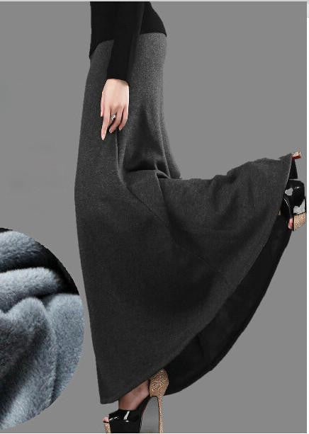 Skirt Fashion Girls Thick Fabric High Waist Trumpet Long Skirt Female