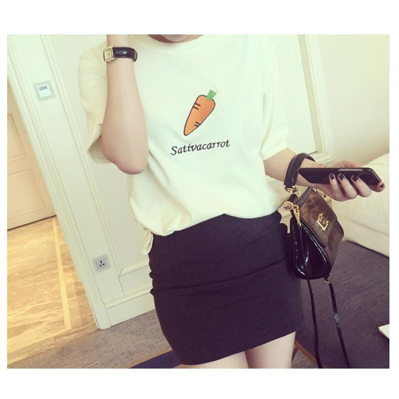 women t shirt t-shirt women's tee tops female sweet fruit print soft cotton t shirts with prints