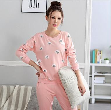 Plus size pajamas bust 96-112cm plus size nightwear big size Sleepwear Pajamas Women Pajama Cotton Pajamas