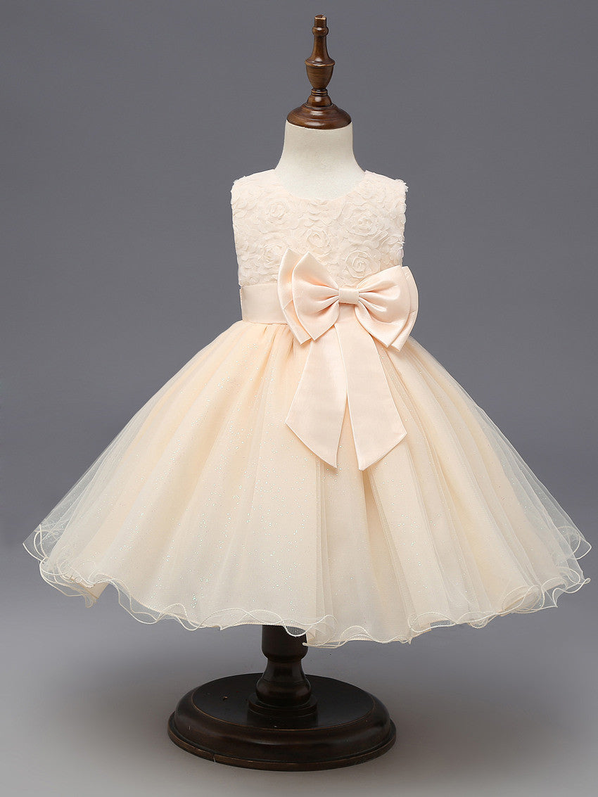 Online discount shop Australia - Flower princess girl dress lace rose Party Wedding Birthday girls dresses clothes princess tutu kids dress elegant 2017